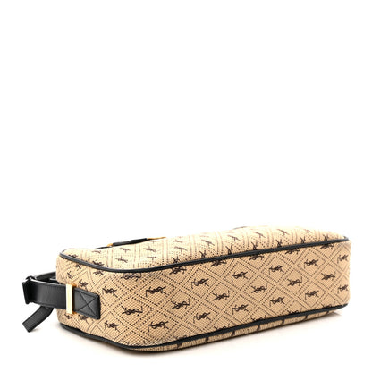 Canvas Monogram All Over Camera Bag Beige