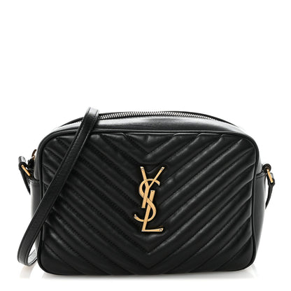 Calfskin Matelasse Monogram Lou Camera Bag Black