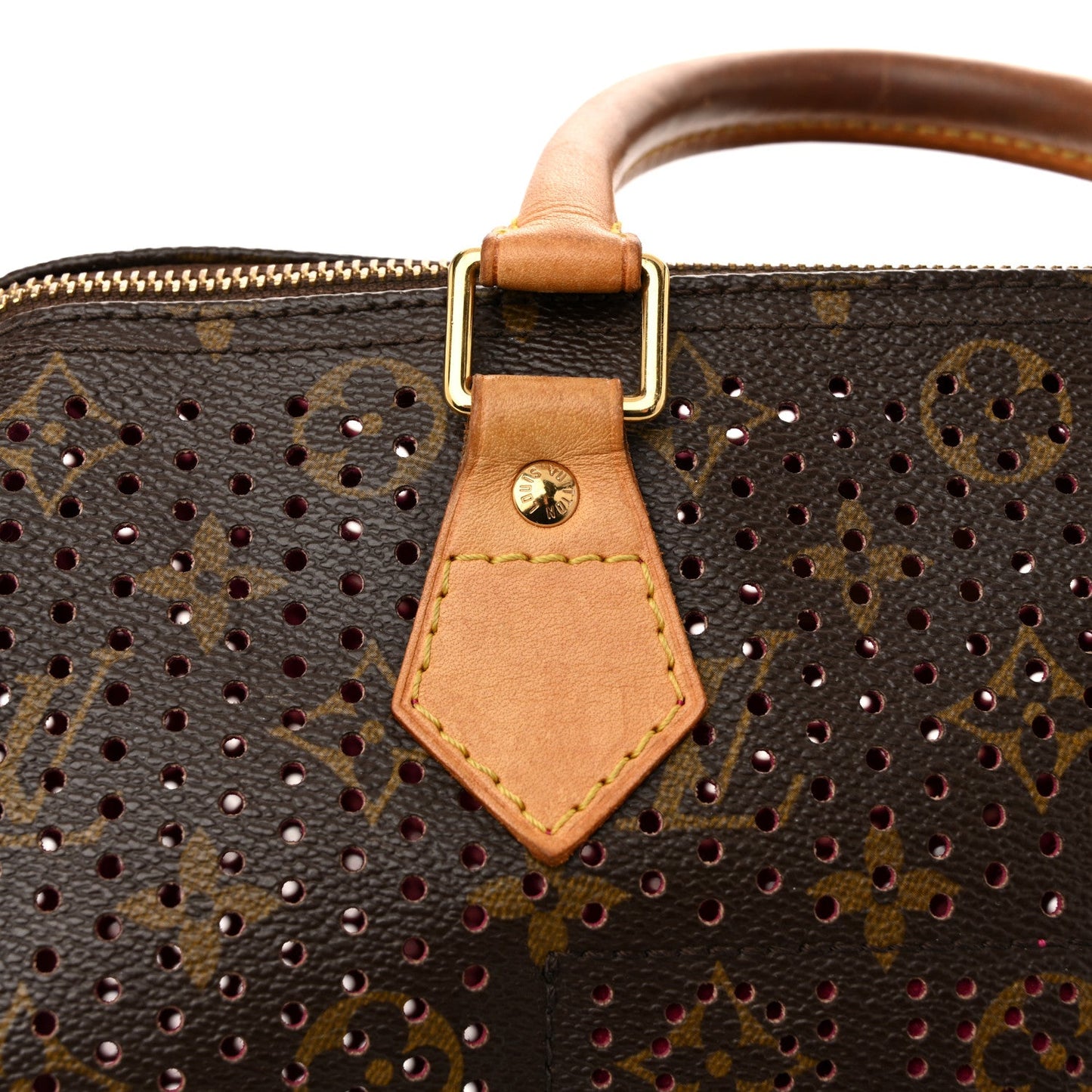Monogram Perforated Speedy 30 Fuchsia