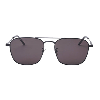 Saint Laurent Sunglasses Aviator Full Rim, Silver Frame and Green Lens SL309003