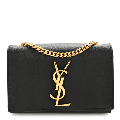 Grain De Poudre Small Classic Monogram Kate Satchel Black