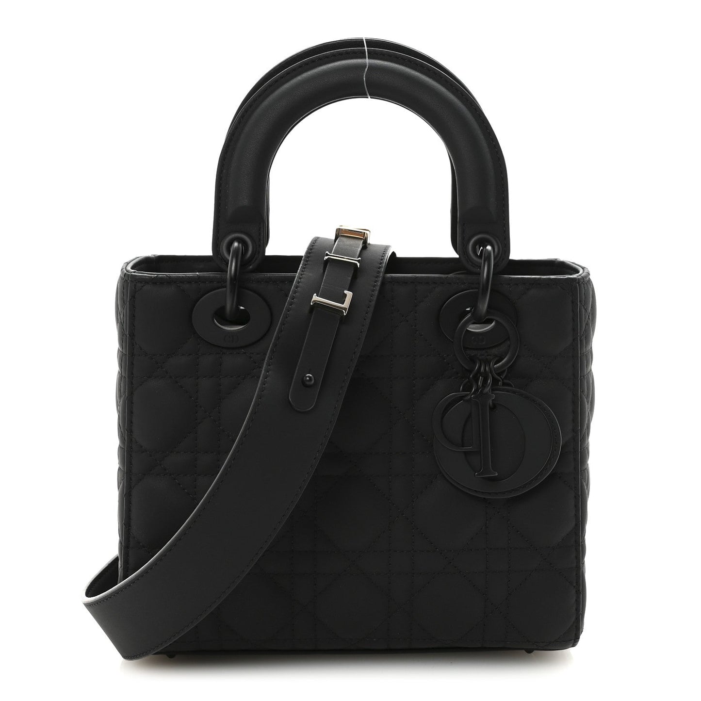 Ultra Matte Calfskin Cannage Small My ABCDior Lady Dior Black