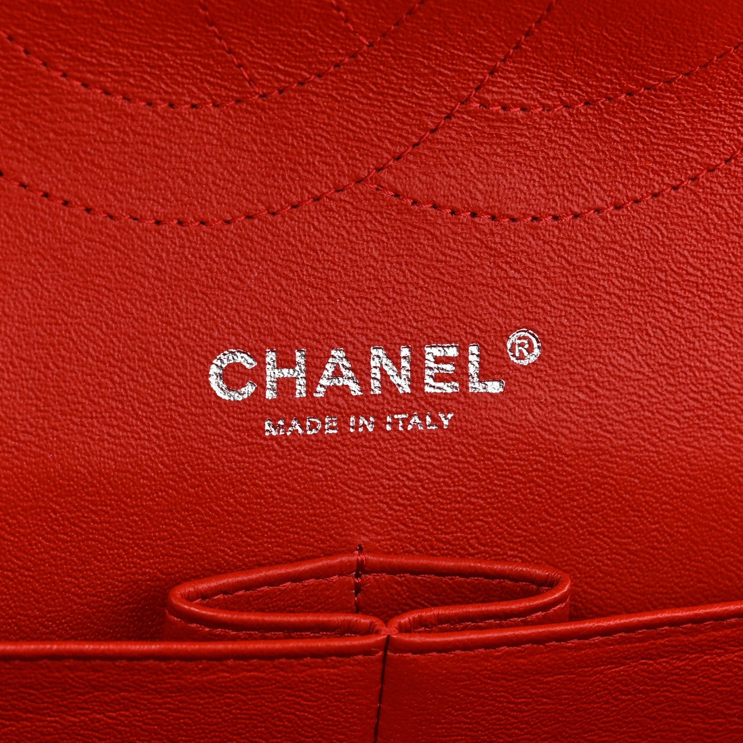 Lambskin Quilted Jumbo Double Flap Red
