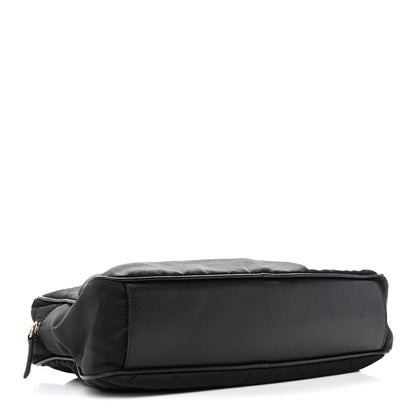 Nylon Saffiano Small Top Handle Bag Black