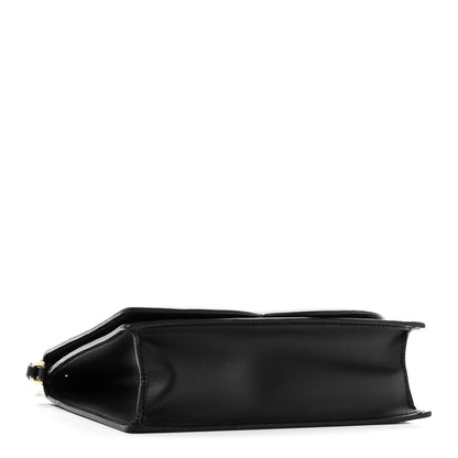 Calfskin DG Logo Flap Crossbody Bag Black