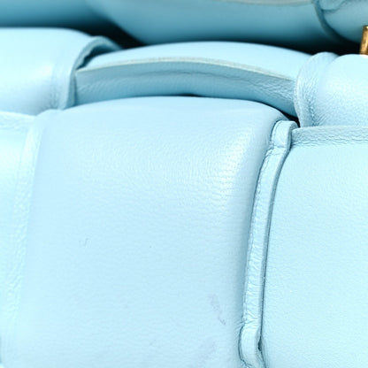 Nappa Maxi Intreccio Padded Cassette Crossbody Bag Ice