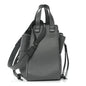 Grained Calfskin Medium Hammock Shoulder Bag Blue