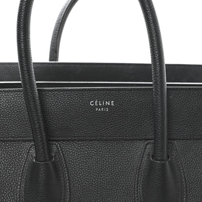 Drummed Calfskin Mini Luggage Black