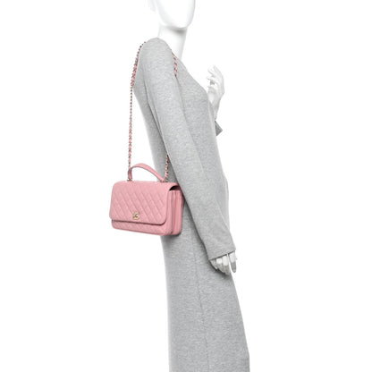 Lambskin Quilted Small Citizen Chic Flap Pink