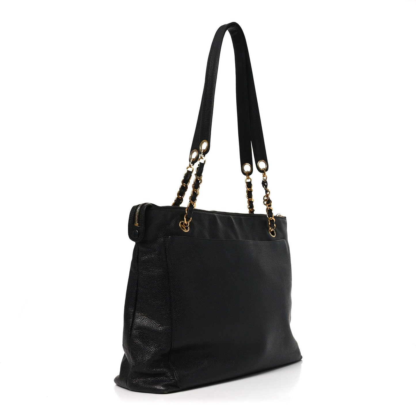 Caviar Flap Shoulder Bag Black