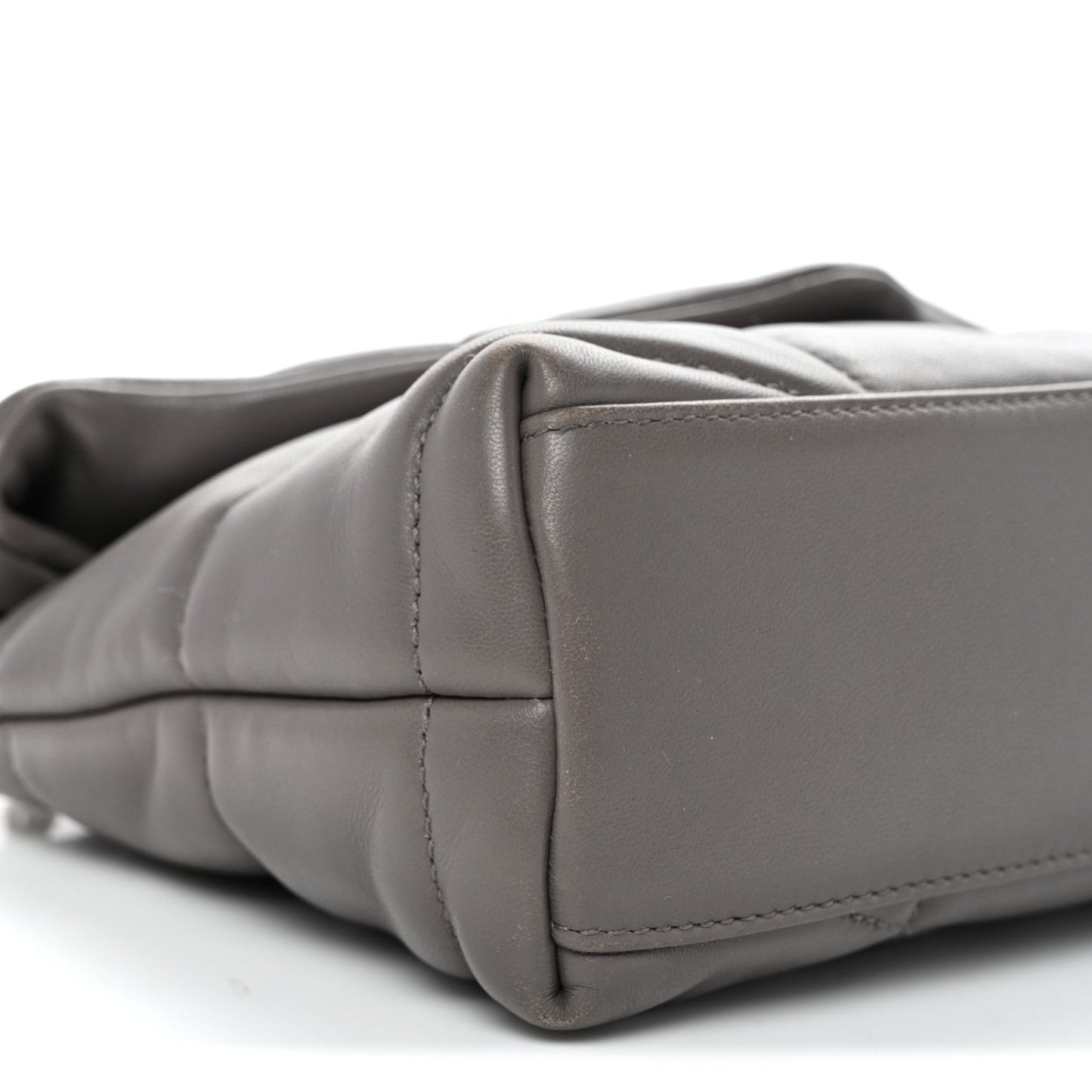 Lambskin Quilted Toy Loulou Puffer Monogram Chain Satchel Storm