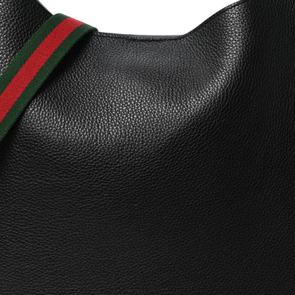 Soft Grained Calfskin Maxi B Hobo Black
