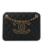 Calfskin Quilted CC Small Once Upon A Time Tote Black