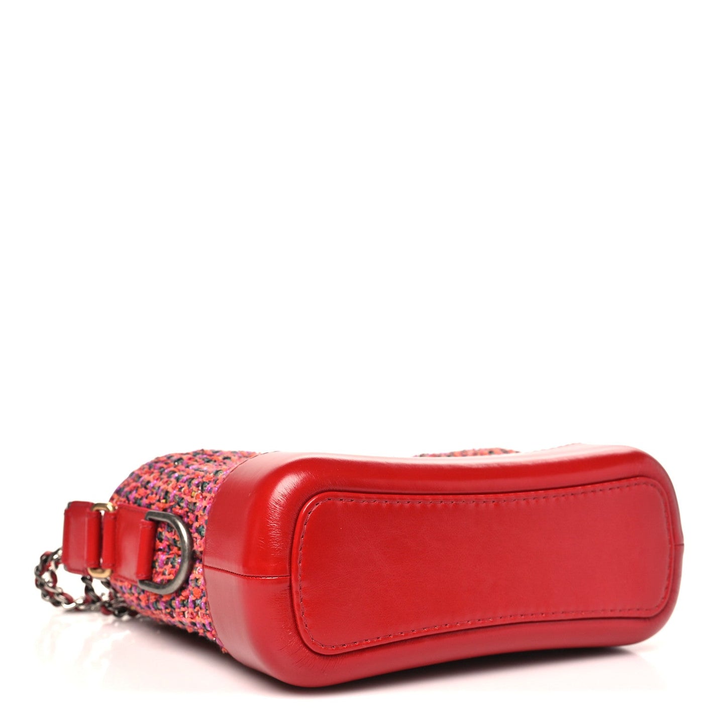 Tweed Calfskin Small Gabrielle Hobo Red Multicolor