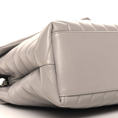 Calfskin Y Quilted Monogram Medium Loulou Chain Satchel Granite