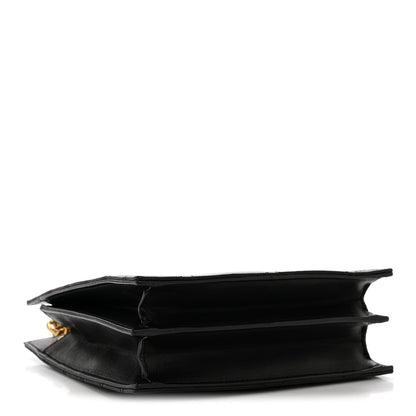 Lambskin Quilted Le Maillon Square Crossbody Bag Black