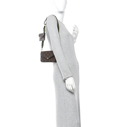 Monogram Felicie Strap & Go Kaki