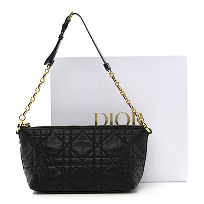 Lambskin Macrocannage DiorStar Hobo Bag Black
