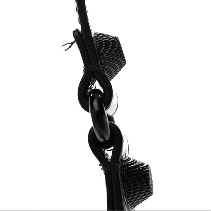 Agneau Arena Monochrome Small Le Cagole Sling Bag Black