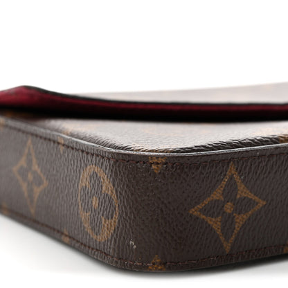 Monogram Pochette Felicie Chain Wallet Fuchsia