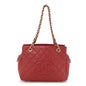 Caviar Quilted Petit Timeless Shopping Tote PTT Red