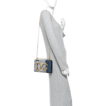 Denim DG Girls Shoulder Bag Blue