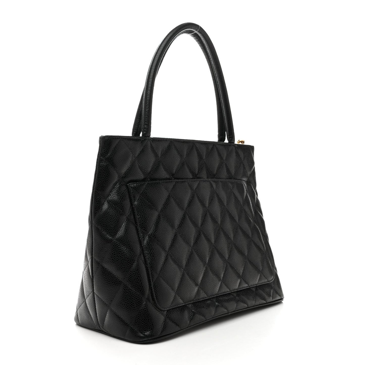 Caviar Quilted Medallion Tote Black