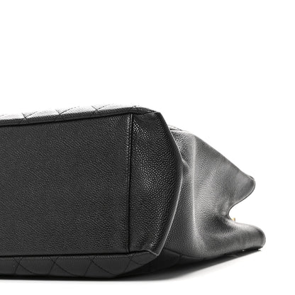 Caviar Quilted Grand Shopping Tote GST Black
