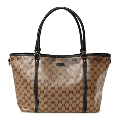 Crystal Monogram Medium Joy Tote Beige Ebony Testa Di Moro