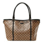 Crystal Monogram Medium Joy Tote Beige Ebony Testa Di Moro