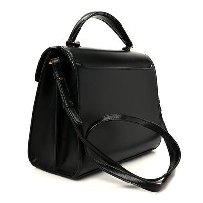 Kid Scamosciato Smooth Calfskin Medium Classic Monogram Cassandra Top Handle Black Rouge Legion
