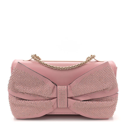 Nappa Bow Studded Shoulder Bag Pop Gardenia