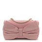 Nappa Bow Studded Shoulder Bag Pop Gardenia