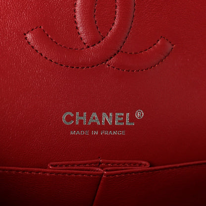 Caviar Quilted Medium Double Flap Red