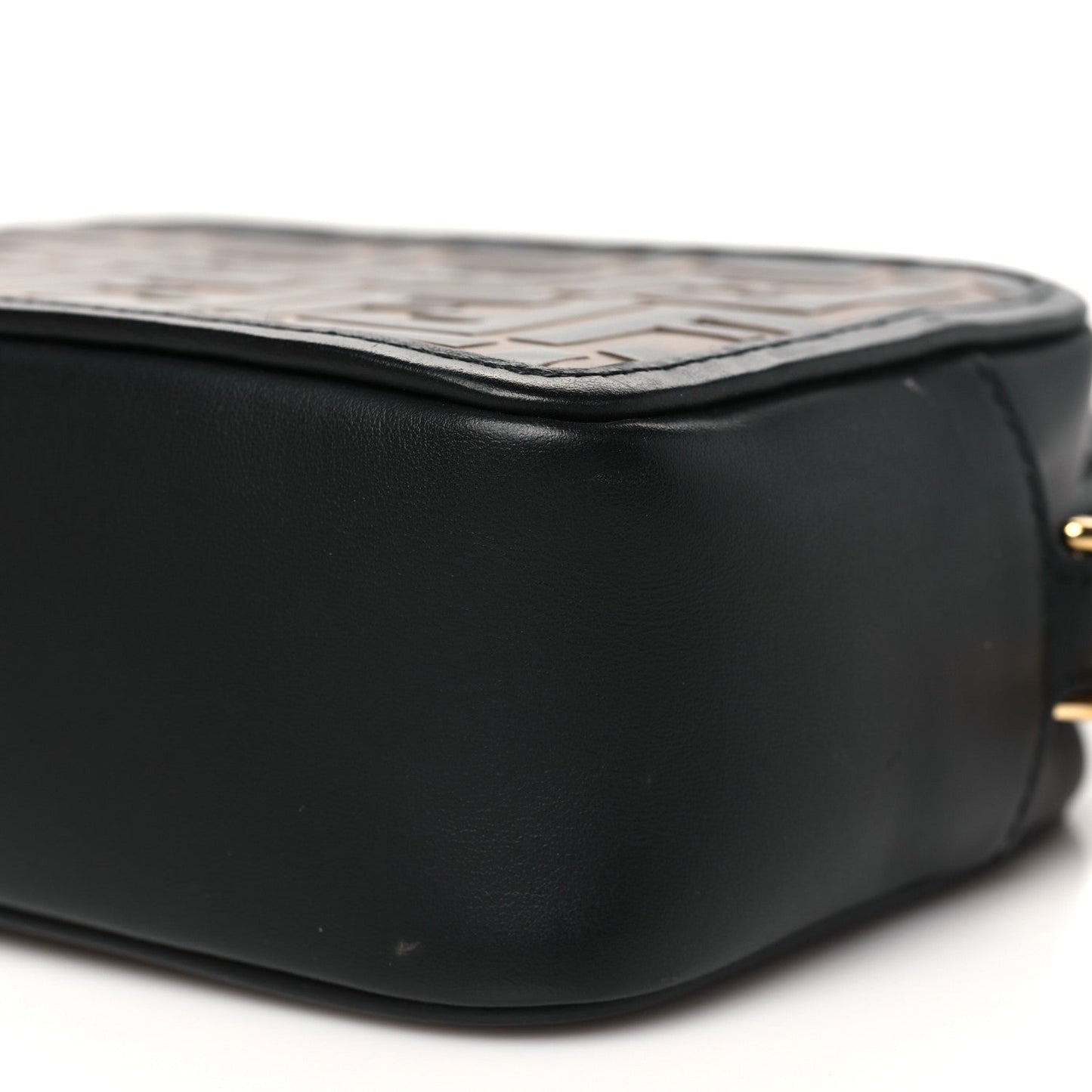 Vitello Century Bi-Color FF 1974 Embossed Mini Camera Case Maya Black