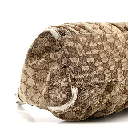 Monogram Medium D Gold Ring Hobo White