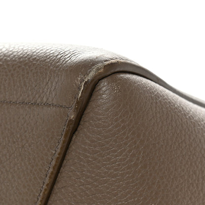 Soft Grained Calfskin Sangle Bucket Bag Taupe