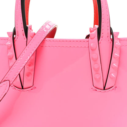 Patent Calfskin Spikes Mini East West Cabata Tote Poupidou