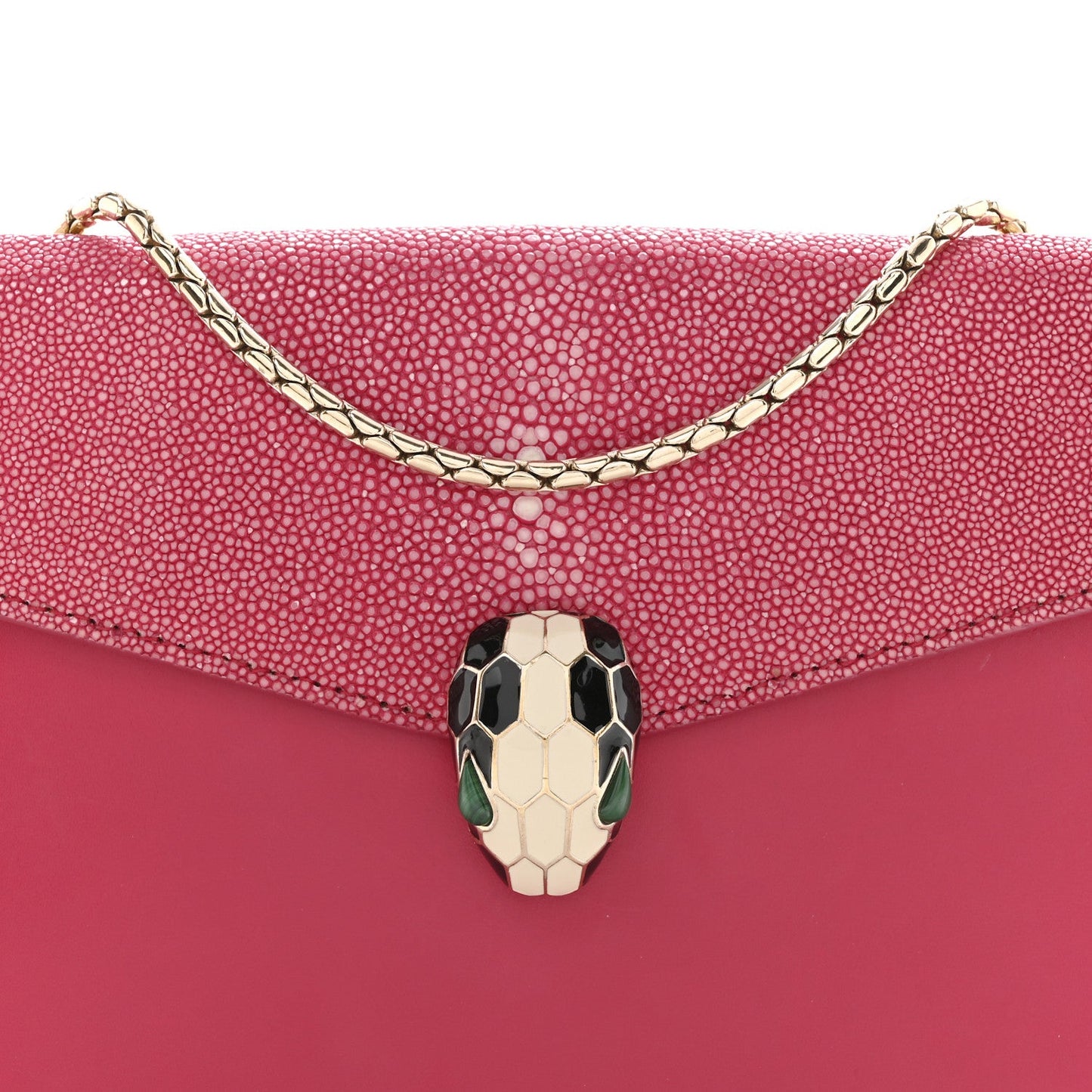 Galuchat Calfskin Serpenti Forever Crossbody Bag Pink