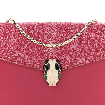 Galuchat Calfskin Serpenti Forever Crossbody Bag Pink