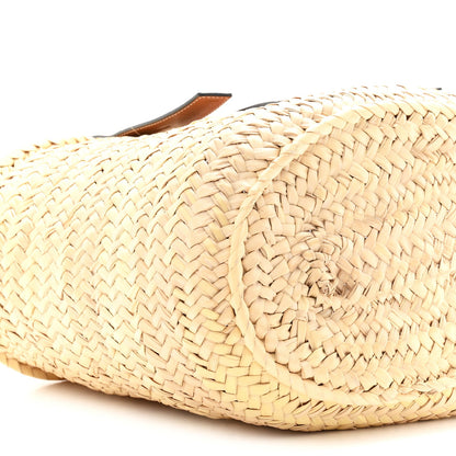 Raffia Basket Tote Bag Natural Tan