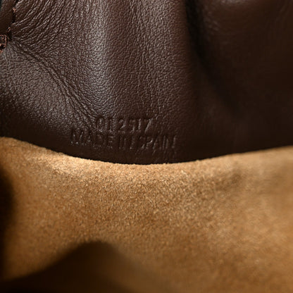 Nappa Flamenco Knot Clutch Chocolate