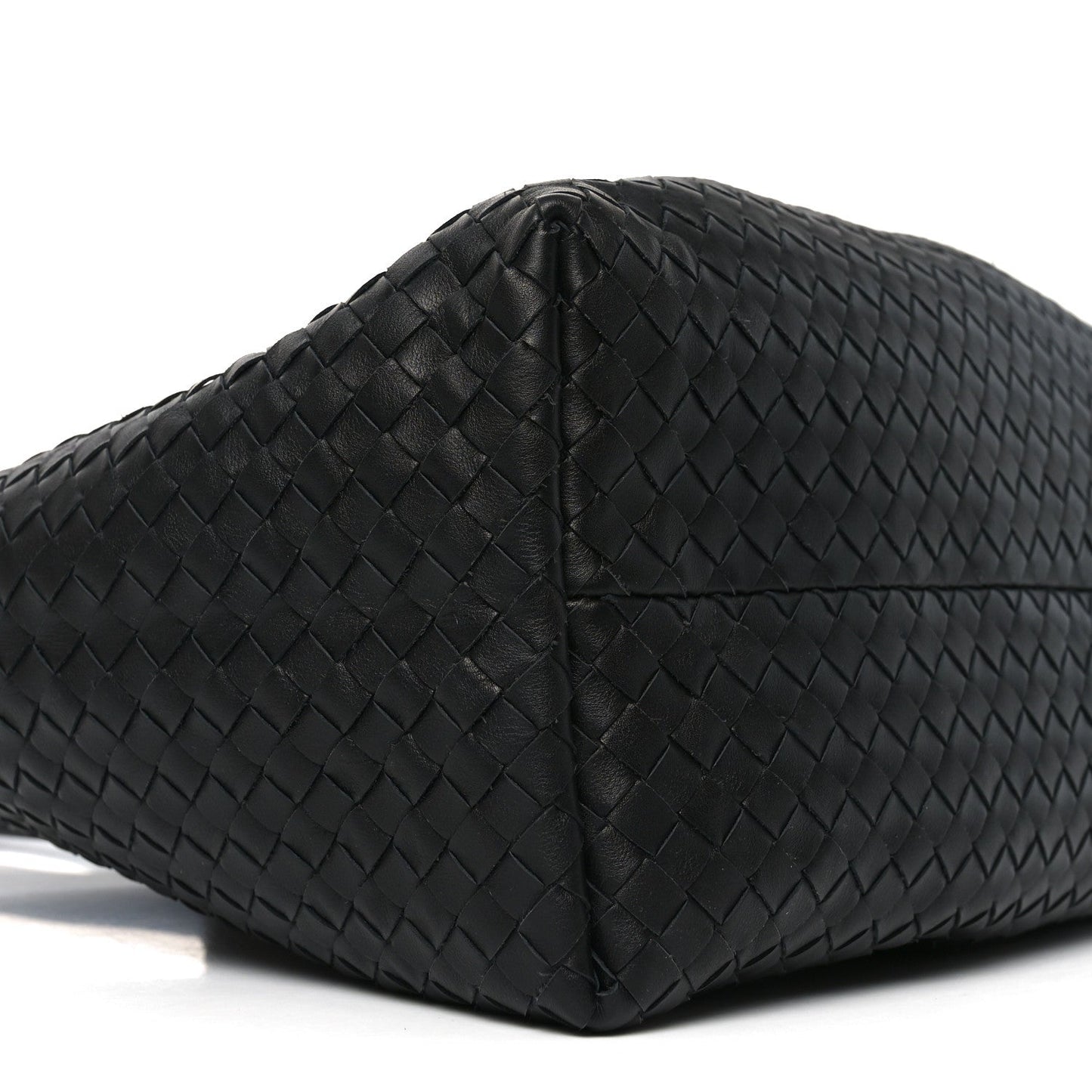 Calfskin Intrecciato Large Pinacoteca Reversible Tote Black