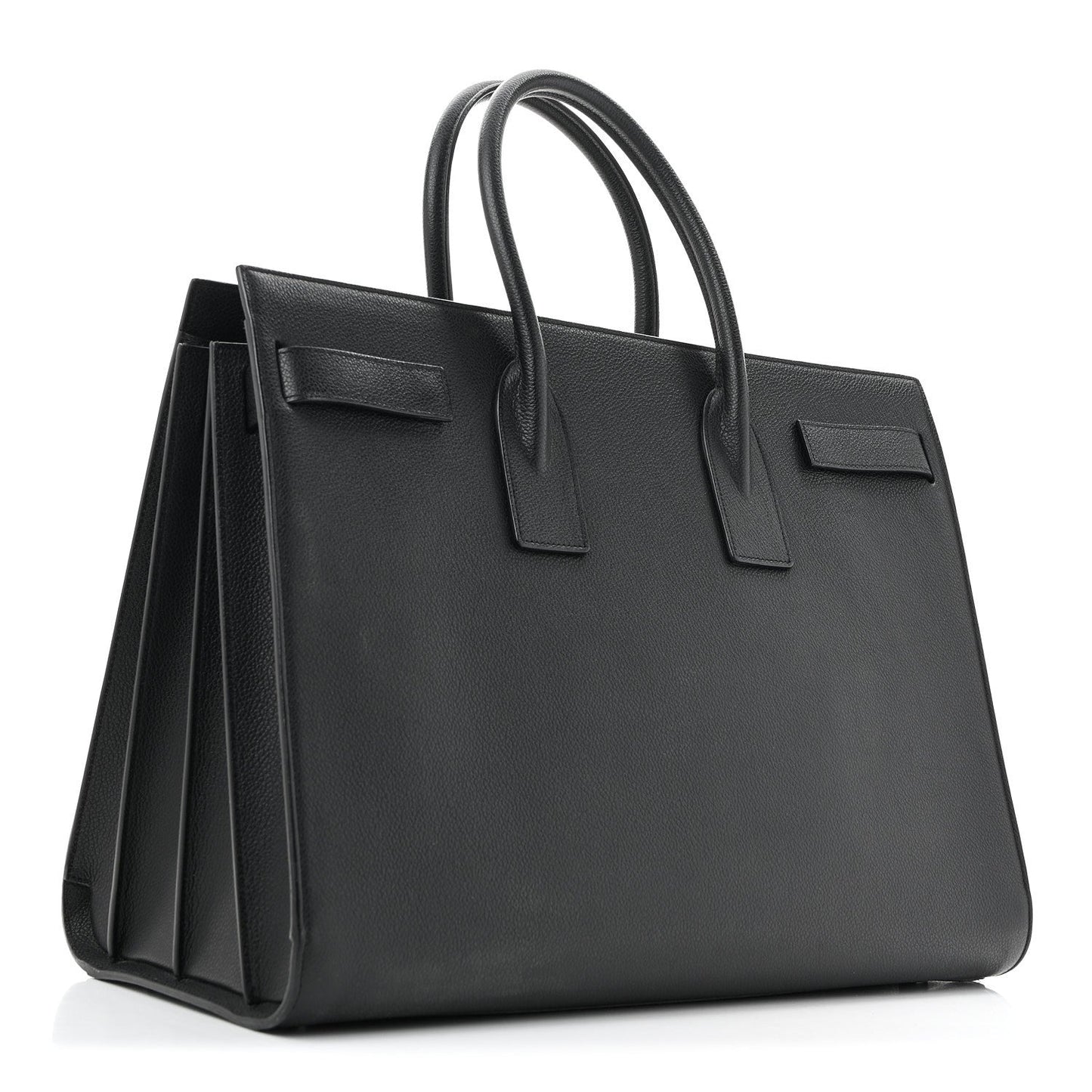 Grained Calfskin Large Sac De Jour Carryall Black