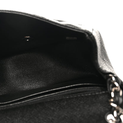 Caviar Quilted Mini Square Flap Black