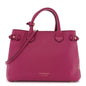 Grainy Calfskin House Check Medium Banner Tote Brilliant Fuchsia