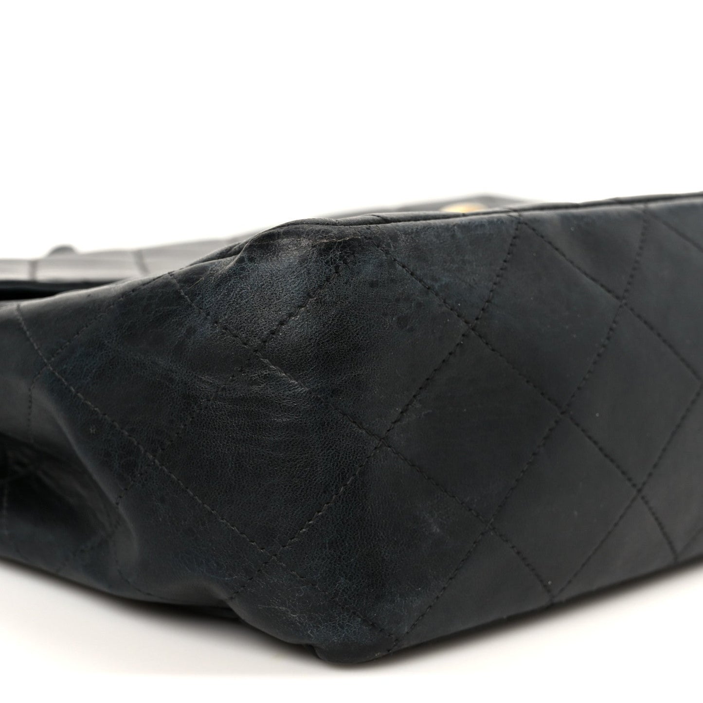 Lambskin Quilted XL Jumbo Single Flap Black
