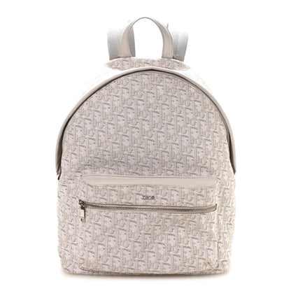 Oblique Calfskin Rider Backpack Beige
