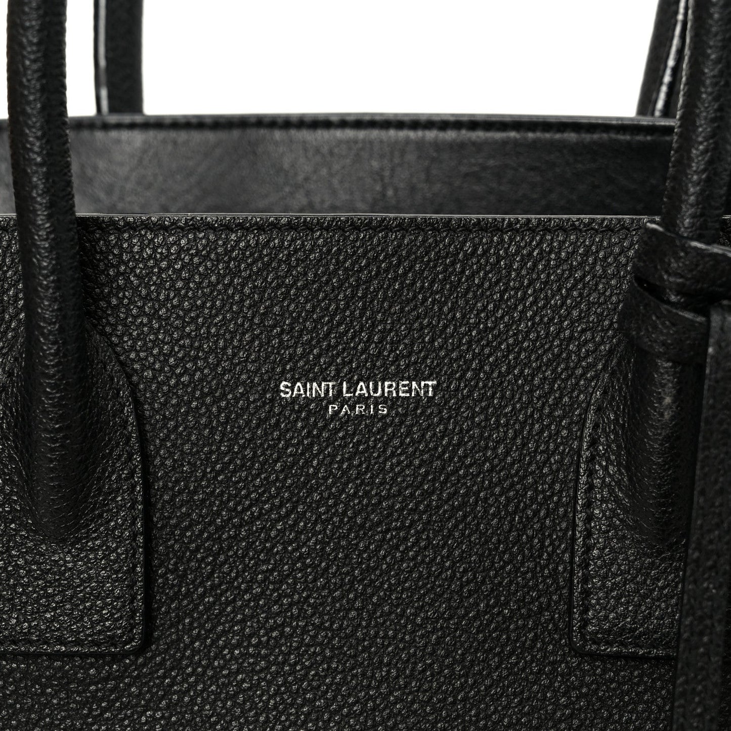 Grained Calfskin Small Sac De Jour Black