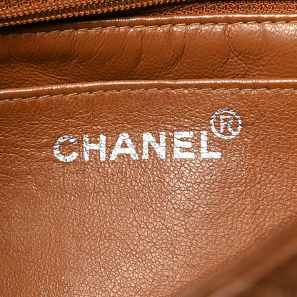 Lambskin Quilted Shoulder Bag Brown